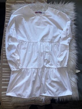 Smocked Long Sleeve Mini Dress